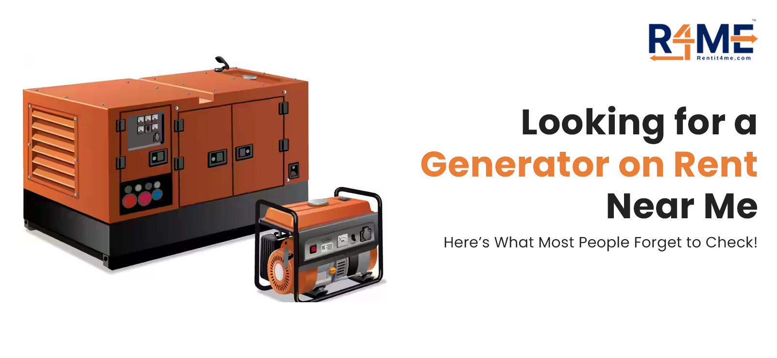 Looking for a Generator on Rent Near Me? Here’s What Most People Forget to Check!