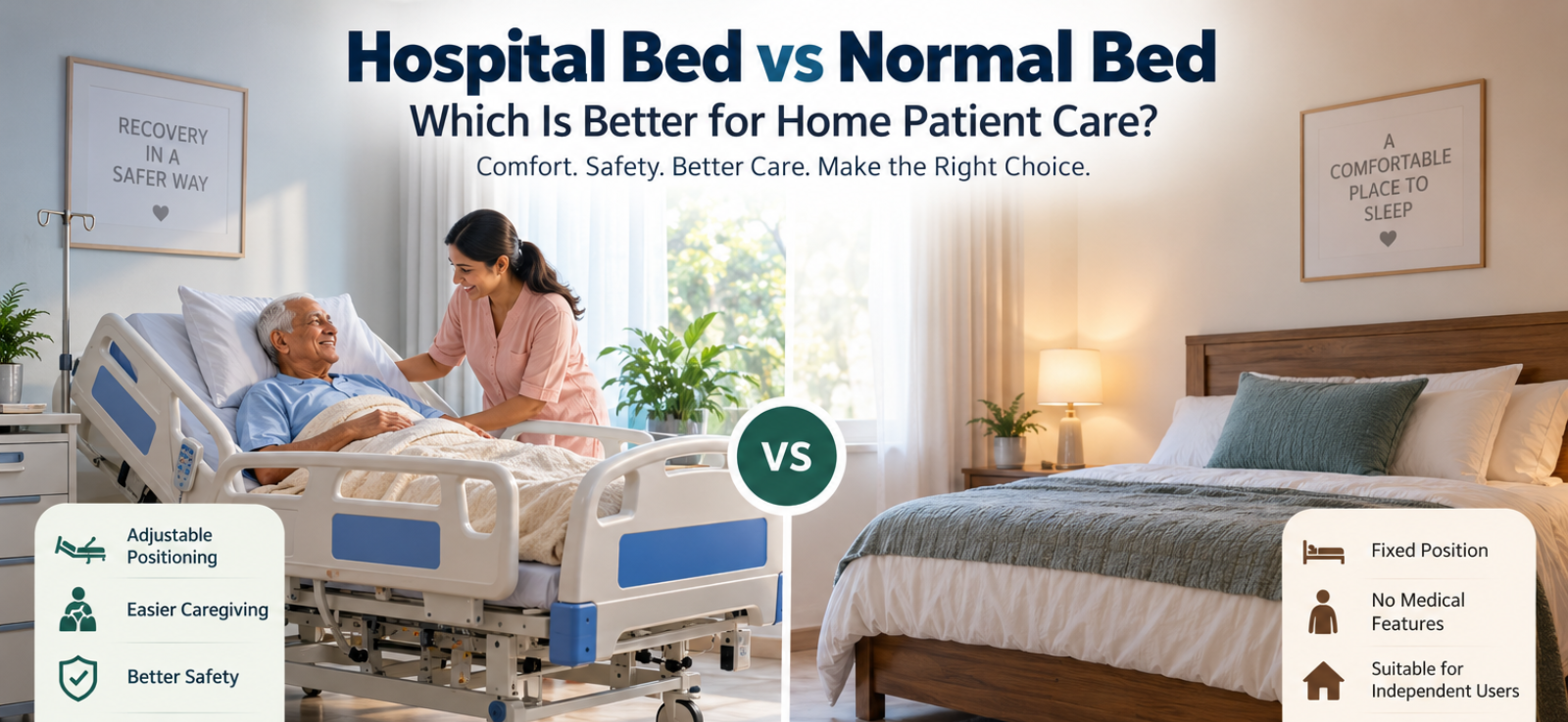 Hospital Bed vs Normal Bed: Which Is Better for Home Patient Care?