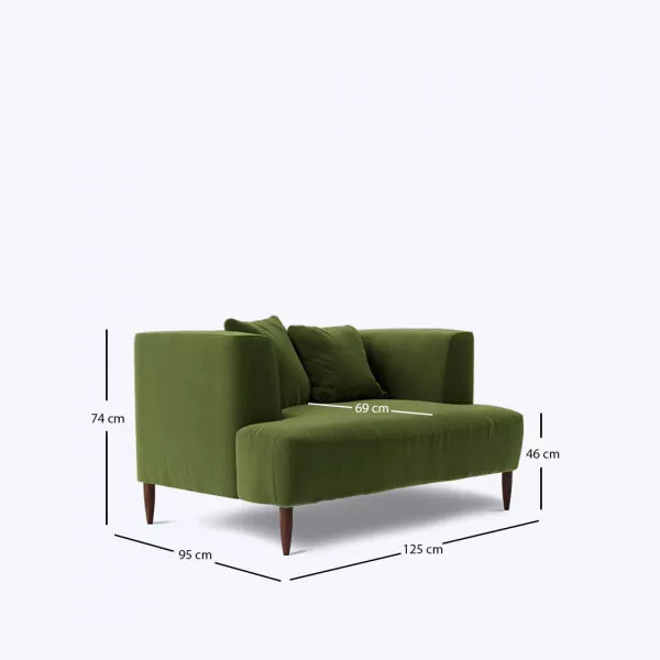Infinito 1 Seater Love Seat Sofa - 55"