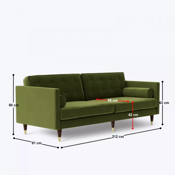 Zenotta 3 Seater Sofa - 83.5"