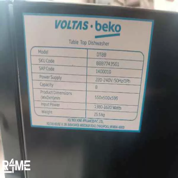 Voltas Table Top Dishwasher