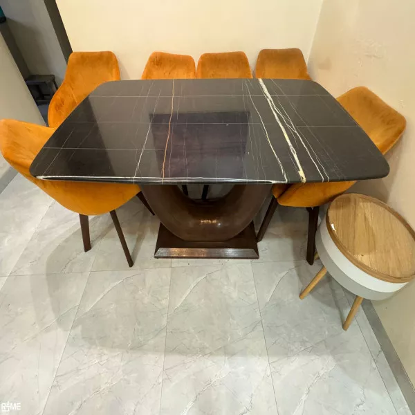 Premium Marble Dining Table Set on rent