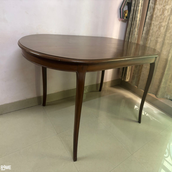3 SEATER SOFA  6 SEATER WOODEN DINING TABLE AND ALUMINIUM FOLDABLE WALKER FOR HANDICAPPED AND OLD PEOPLE