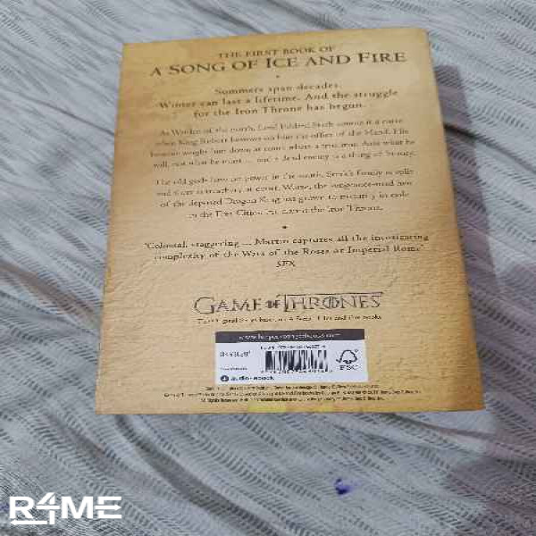A Game of thrones by George RR Martin book one of a song of ice and fire