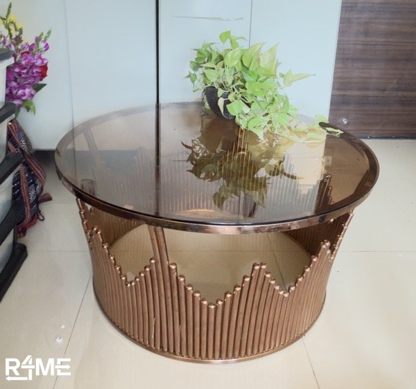 designer center table glass top on rent