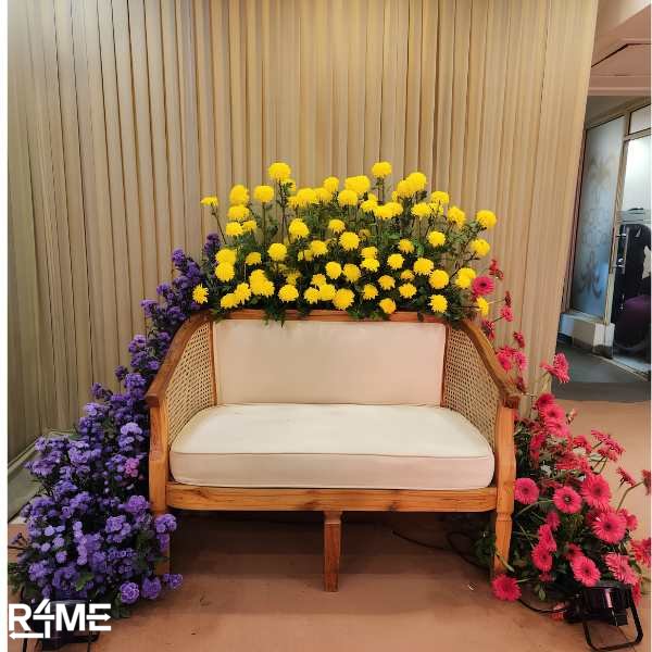 Wooden Cane 2-Seater on rent