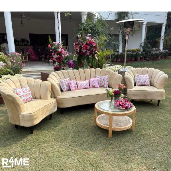 Beige Butterfly 1-Seater on rent
