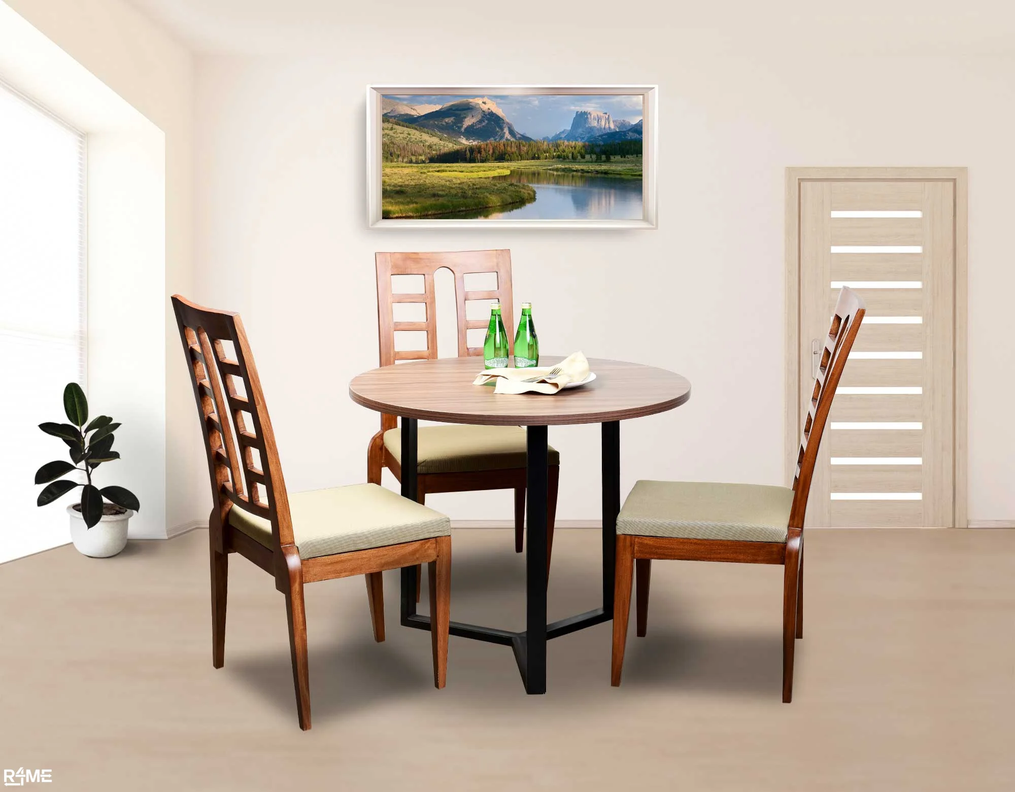 Amber 3 Seater Dining Table on rent