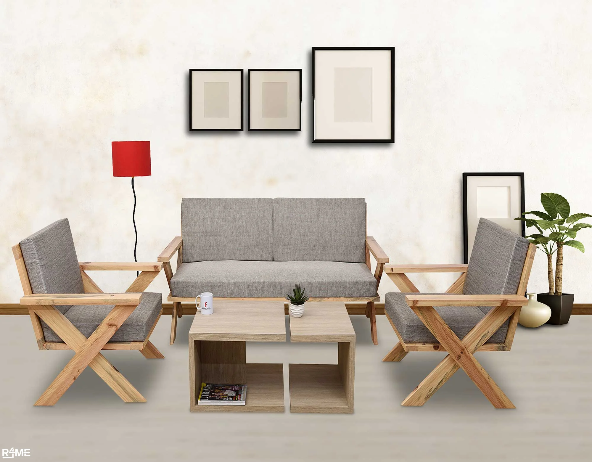 Greywood 3+1+1 Sofa Set on rent