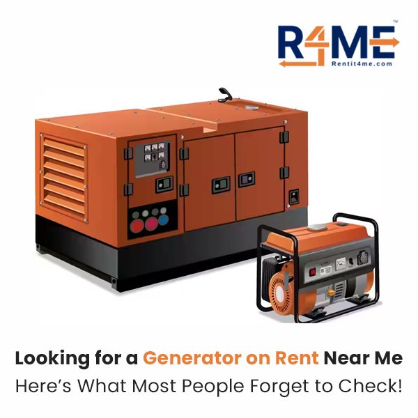 Looking for a Generator on Rent Near Me? Here’s What Most People Forget to Check!