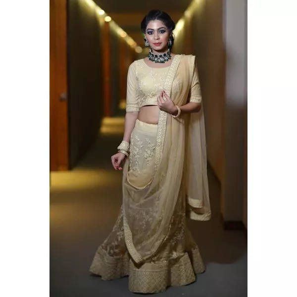 Golden Lehenga Set on rent