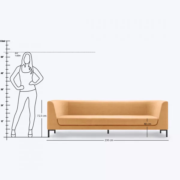 Jackson Box 4 Seater Sofa - 90.5" on rent