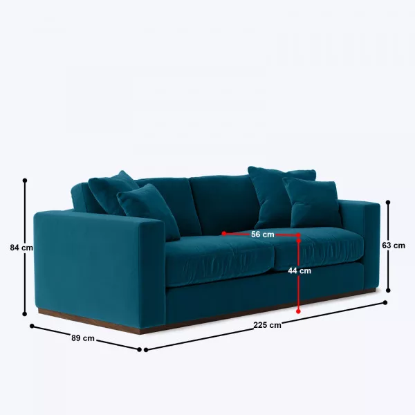 Fontana Large 3.5 Seater Sofa - 88.5" on rent