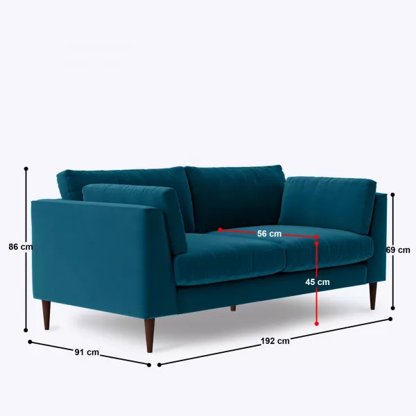 Zolce 3 Seater Sofa - 75.5" on rent