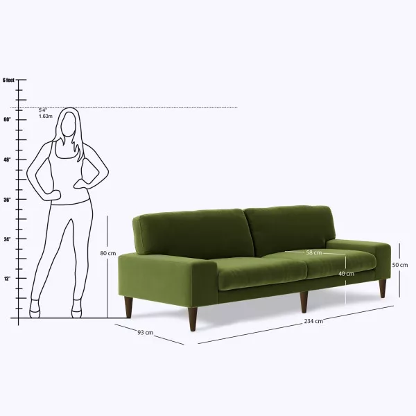Spacino 4 Seater Sofa - 92" on rent