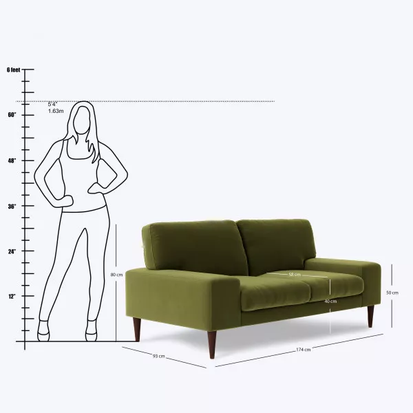 Spacino 2 Seater Sofa - 68" on rent