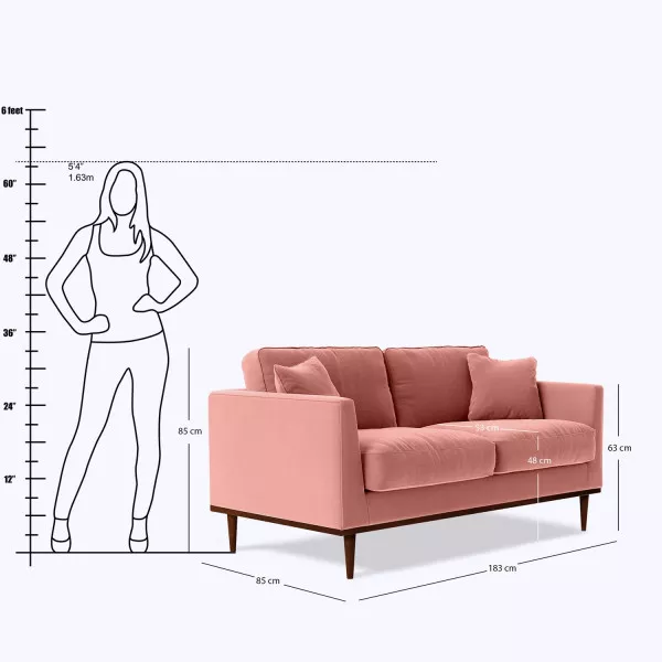 Serio Large 2 Seater Sofa - 72" on rent