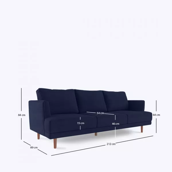 Melisa 3 Seater Sofa - 84" on rent