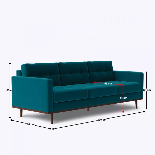 Reveltin 3 Seater Sofa - 86" on rent