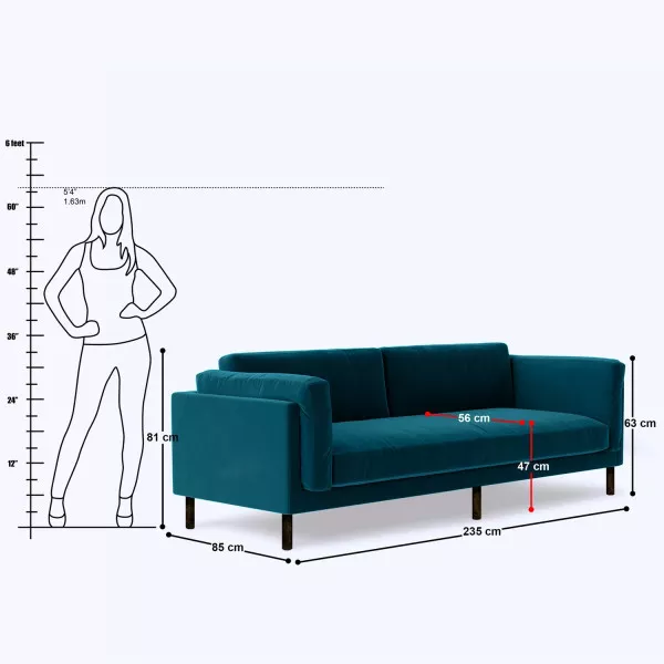 Orficca 4 Seater Sofa - 94" on rent