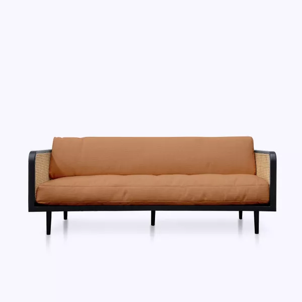 Angus Rattan 3 Seater Sofa - 75" on rent