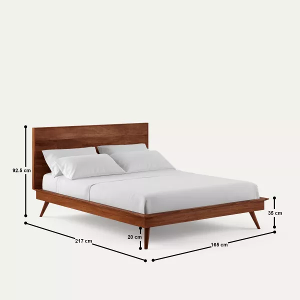 Pluton Solid Wood Scandinavian Style Bed on rent