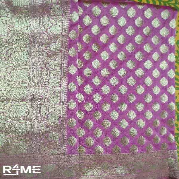 Pink Party Wear Saree on rent