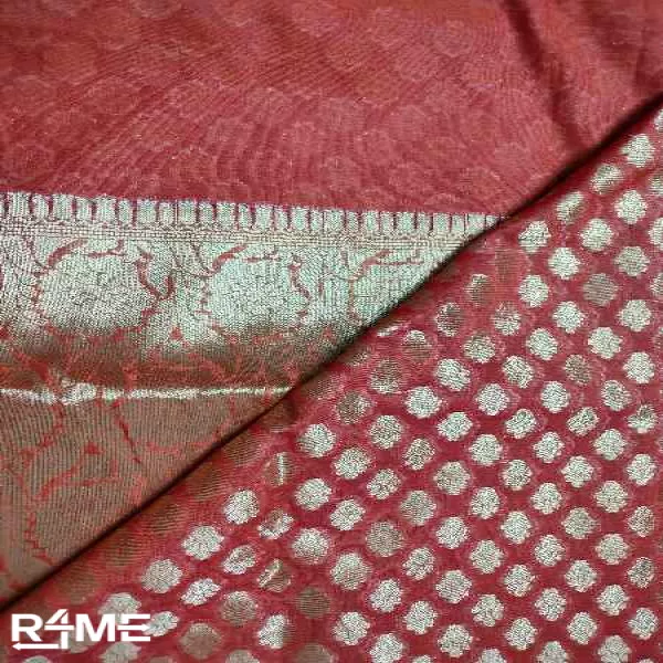 Orange Party Wear Saree on rent