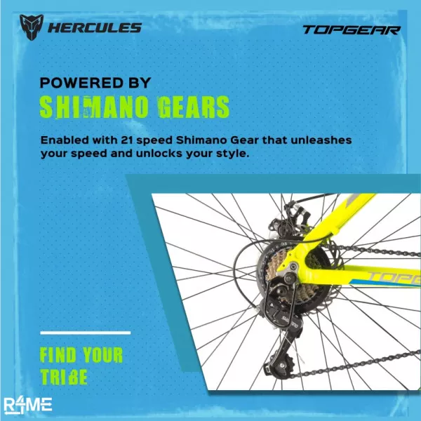 Hercules A29 R1 bicycle with loaded accessories on rent