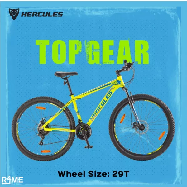 Hercules A29 R1 bicycle with loaded accessories on rent