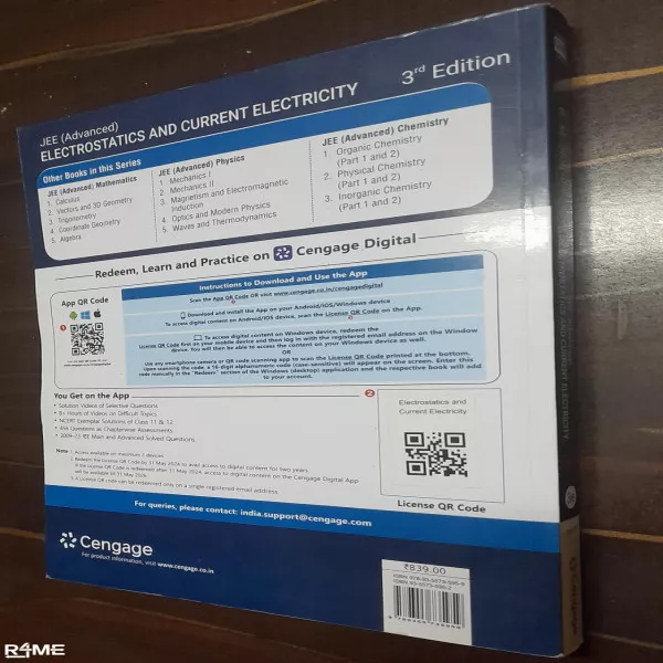 CENGAGE PHYSICS JEE (ADVANCED) ELECTROSTATICS AND CURRENT ELECTRICITY on rent