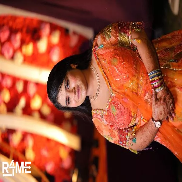 Beautiful Flower Print Lehanga on rent