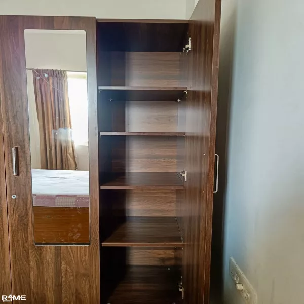 3 Door Wardrobe with Drawer, Mirror and 1 Hanging Space on rent