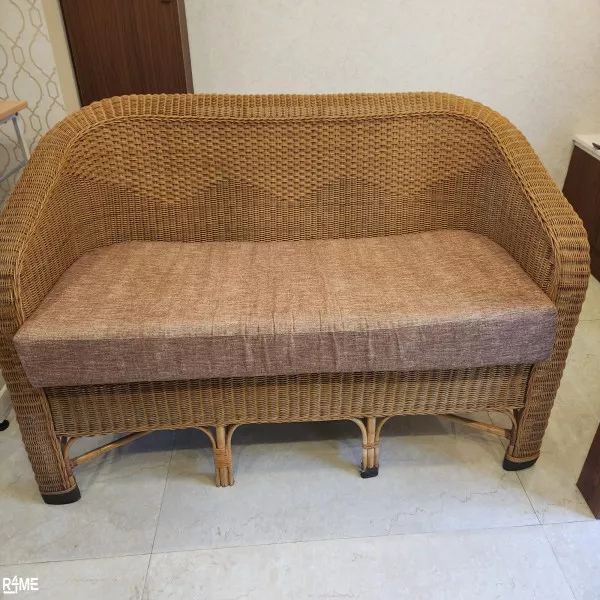 3 Seater Cane Sofa with Seating on rent