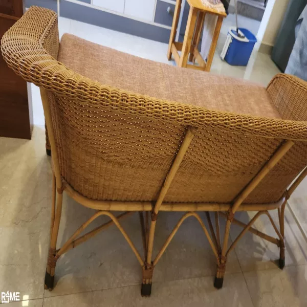 3 Seater Cane Sofa with Seating on rent