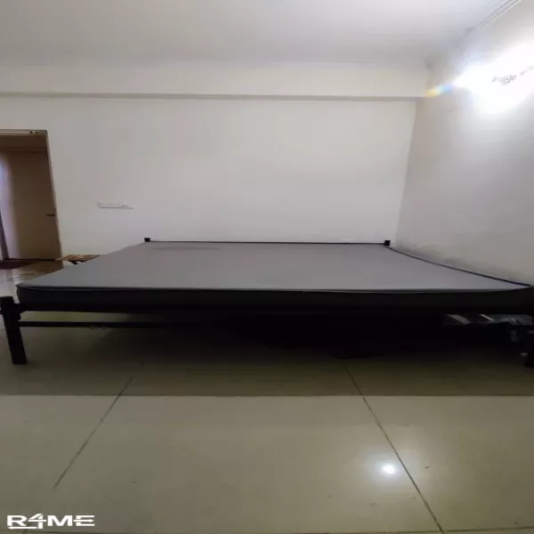 Wakefit spring mattress with orthopedic spine support & Iron Frameless bed on rent