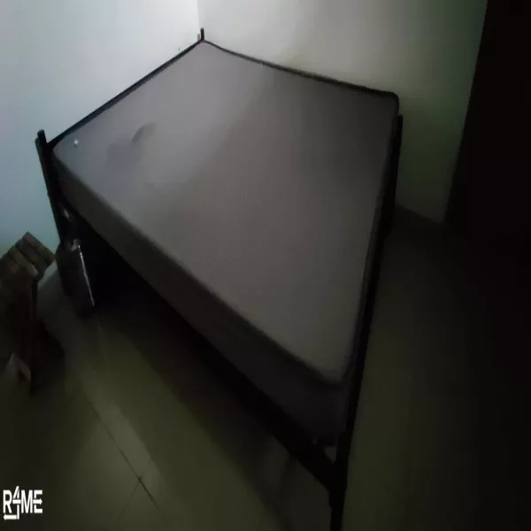 Wakefit spring mattress with orthopedic spine support & Iron Frameless bed on rent