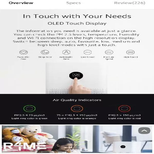 Air purifier on rent