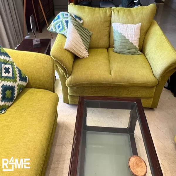 3+ 2 Seater Fabric Sofa on rent