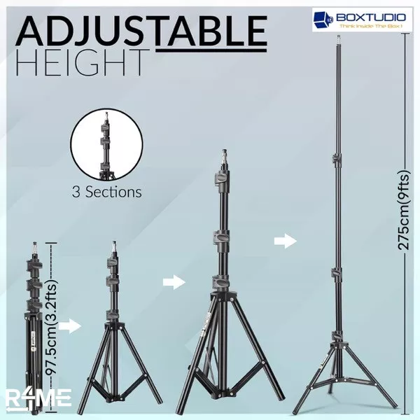 9fts Heavy Duty & Portable Aluminum Alloy Light Stand on rent