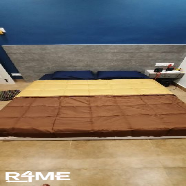 Low-rise Cot + 10" Mattress (wakefit- orthopedic memory foam mattress)) on rent