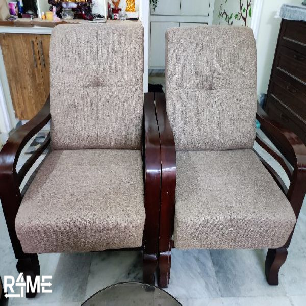 Wooden 2+3 comfortable seating sofa on rent