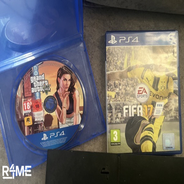 ps4  with 2 remote and 3 games on rent