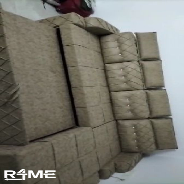 6Seater L shaped sofa cum bed with storage and adjustable headrest on rent