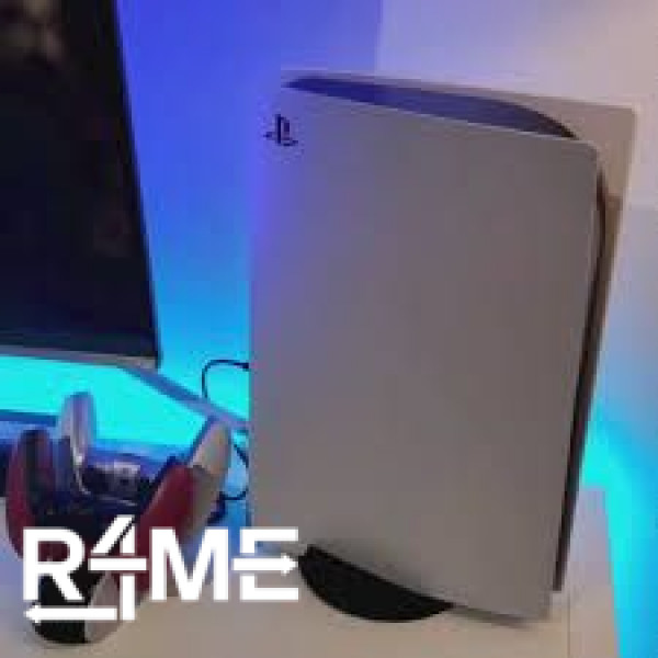 PS5 console with controller and forzon 5 game on rent