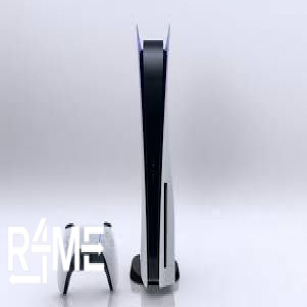 PS5 console with controller and forzon 5 game on rent