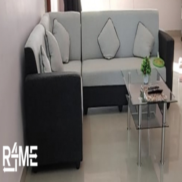 Fabric sofa 7 seater and coffee table on rent