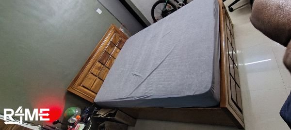 Queen size bed with storage + Duroflex live in bounce 8 inch mattress with water proof cover on rent