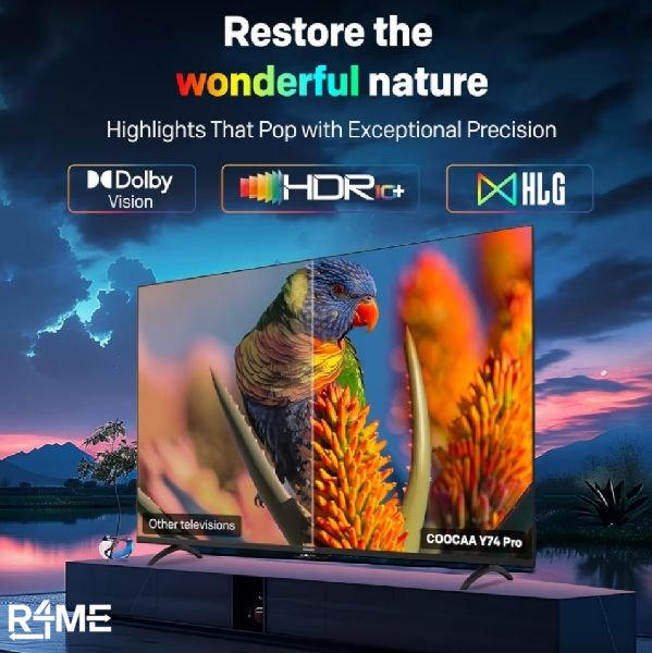 Coocaa, 43 inch Frameless QLED Ultra Smart Google TV on rent