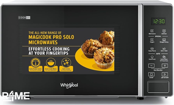 WhirlPool 20 Litre (Solo) 18 Auto Cook Recipes , Feather Touch Membrane Microwave Oven on rent